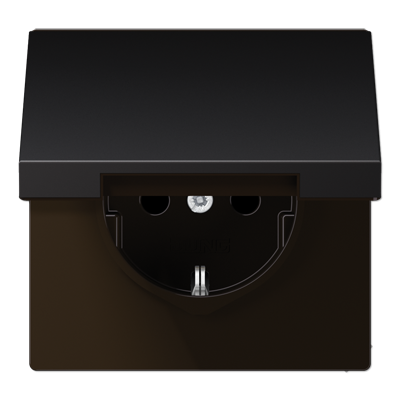 Розетка 2K+З cо шторками и крышкой Jung AL1520KIKLD Розетка 2K+З cо шторками и крышкой Jung AL1520KIKLD