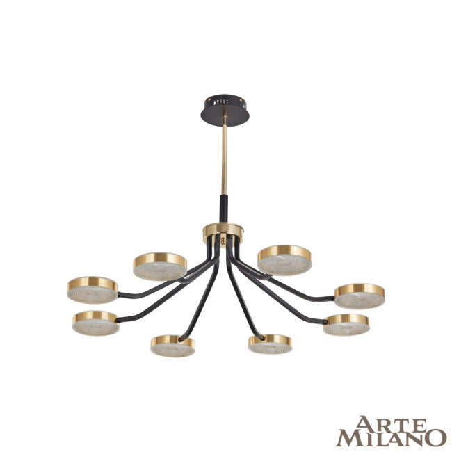 Люстра на штанге Arte Milano Ferrara 276079/8 BK/GD Люстра на штанге Arte Milano Ferrara 276079/8 BK/GD