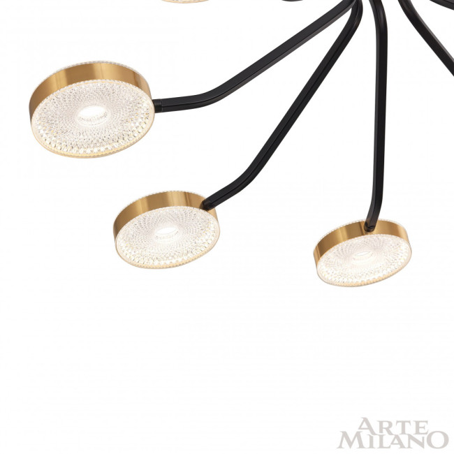 Люстра на штанге Arte Milano Ferrara 276079/8 BK/GD Люстра на штанге Arte Milano Ferrara 276079/8 BK/GD