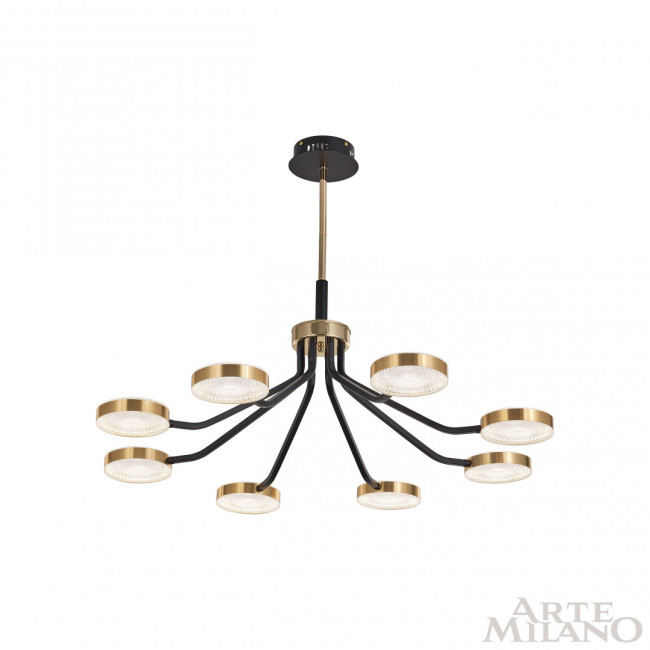 Люстра на штанге Arte Milano Ferrara 276079/8 BK/GD Люстра на штанге Arte Milano Ferrara 276079/8 BK/GD