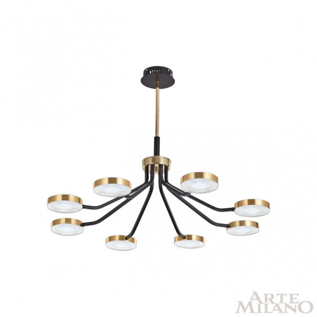 Люстра на штанге Arte Milano Ferrara 276079/8 BK/GD Люстра на штанге Arte Milano Ferrara 276079/8 BK/GD