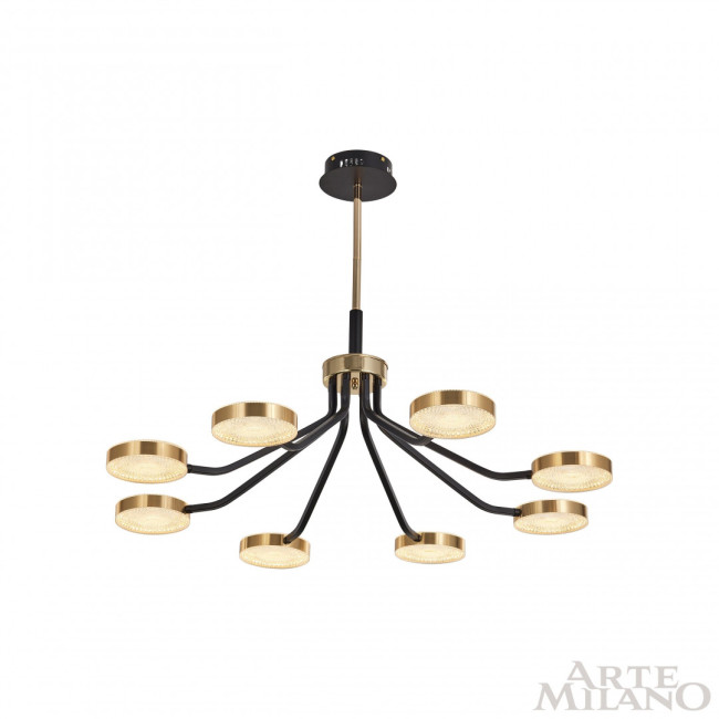 Люстра на штанге Arte Milano Ferrara 276079/8 BK/GD Люстра на штанге Arte Milano Ferrara 276079/8 BK/GD