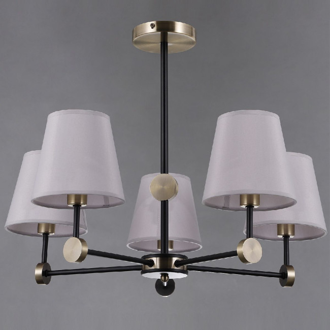 Люстра на штанге Illumico IL0394-5CSQ-24 BK AB CASTOR Люстра на штанге Illumico IL0394-5CSQ-24 BK AB CASTOR