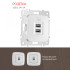 Розетка USB 2.1А+1А Arte Milano 205.46-1.silver Розетка USB 2.1А+1А Arte Milano 205.46-1.silver