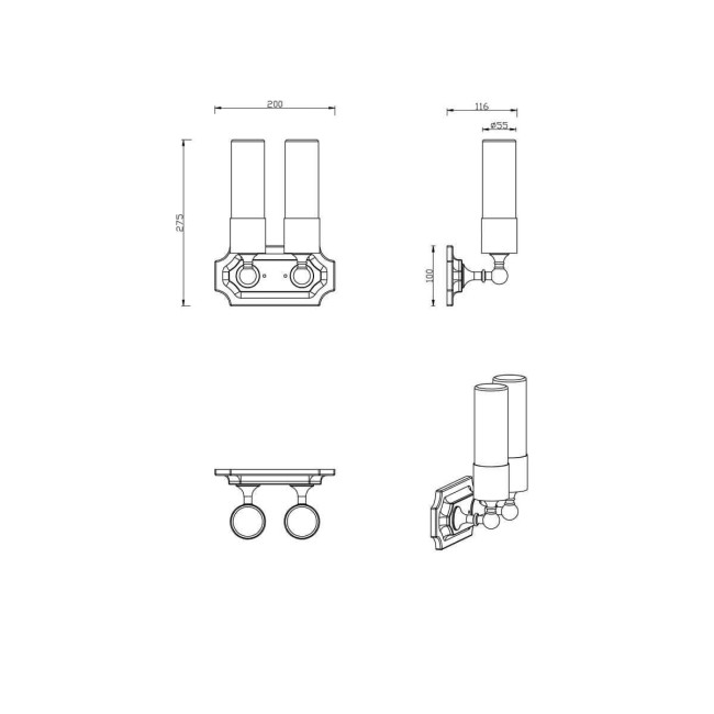 Бра Lucia Tucci Tube W5630.2 Gold