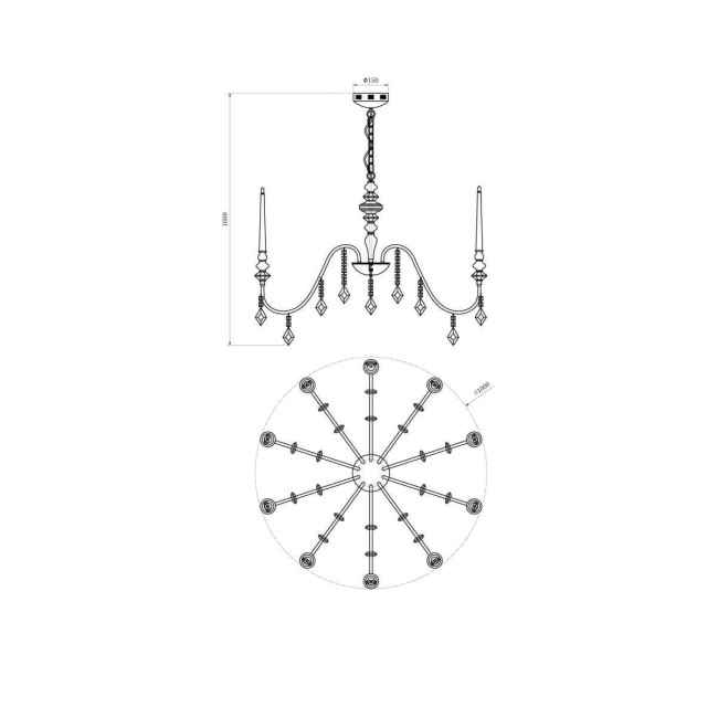Подвесная светодиодная люстра Lucia Tucci Flop 3390.16 Chrome Подвесная светодиодная люстра Lucia Tucci Flop 3390.16 Chrome