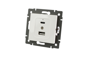 Механизм USB розетки Arlight SCT-MUAC-PL-WH-V (5V, 3A, QC4) 049839