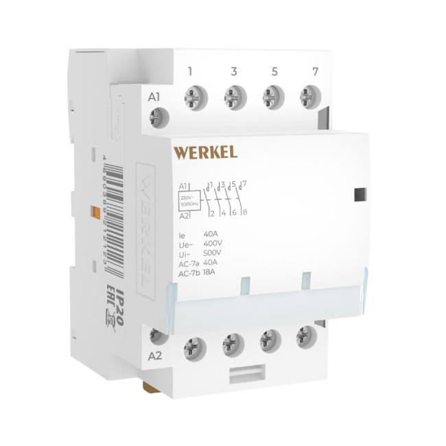 Контактор модульный Werkel W943M40O 4690389212123 a069477 Контактор модульный Werkel W943M40O 4690389212123 a069477