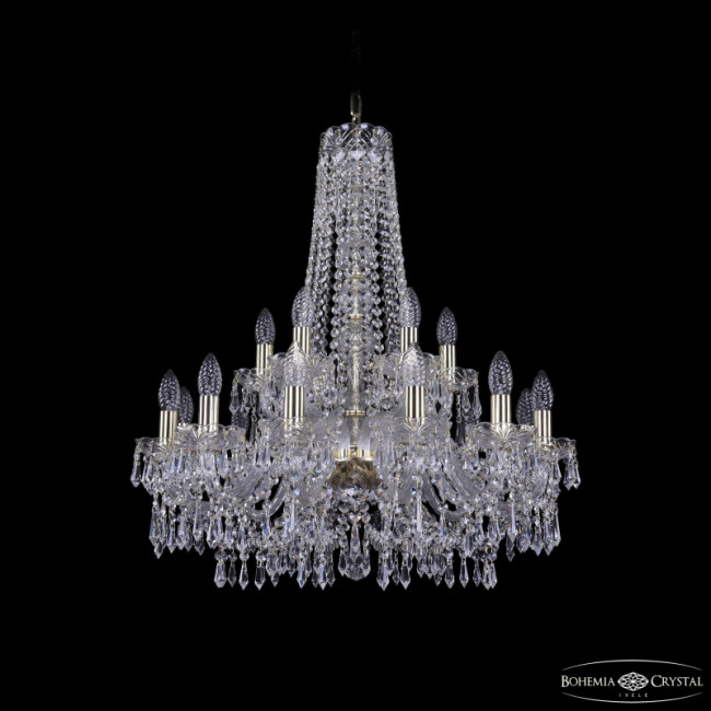 Подвесная люстра Bohemia Ivele Crystal 1403/12+6/240/h-76 G Подвесная люстра Bohemia Ivele Crystal 1403/12+6/240/h-76 G