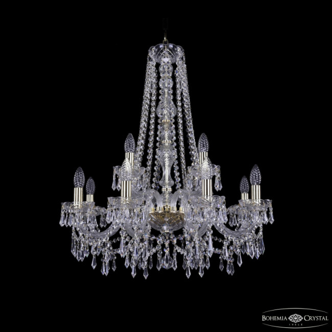 Подвесная люстра Bohemia Ivele Crystal 1403/8+4/240/h-76 G Подвесная люстра Bohemia Ivele Crystal 1403/8+4/240/h-76 G