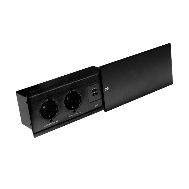 Блок розеток JX (Slide Top) (2 секции + 2 USB с кабелем питания) Mebax 00-00002889 Блок розеток JX (Slide Top) (2 секции + 2 USB с кабелем питания) Mebax 00-00002889