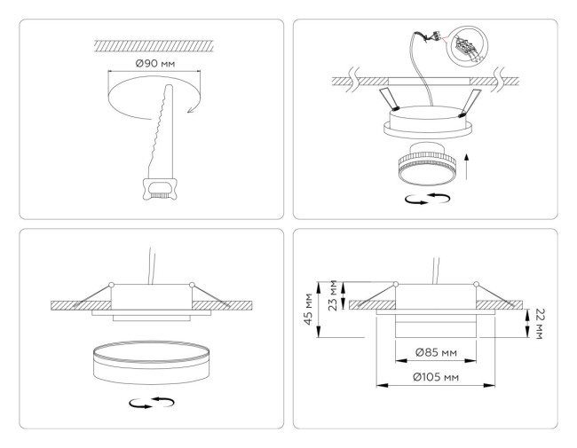 Встраиваемый светильник Ambrella Light Techno spot IP Protect TN6707