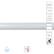 Гибкий влагозащищенный  неон Arte Lamp Neon Termo 24V 14W/m 6000K 5m IP68 A2418013-03-6K