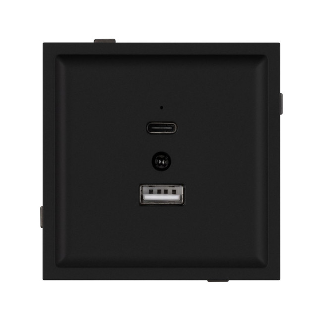 Механизм USB розетки Arlight SCT-TENDO-MUAC-SFPL-BK (5V, 3A, QC3) 054536