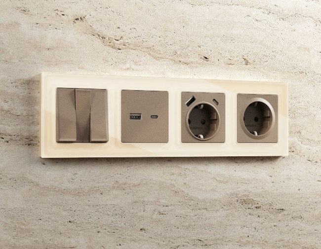 Рамка двухместная Ambrella Volt Platos AF330302 Рамка двухместная Ambrella Volt Platos AF330302