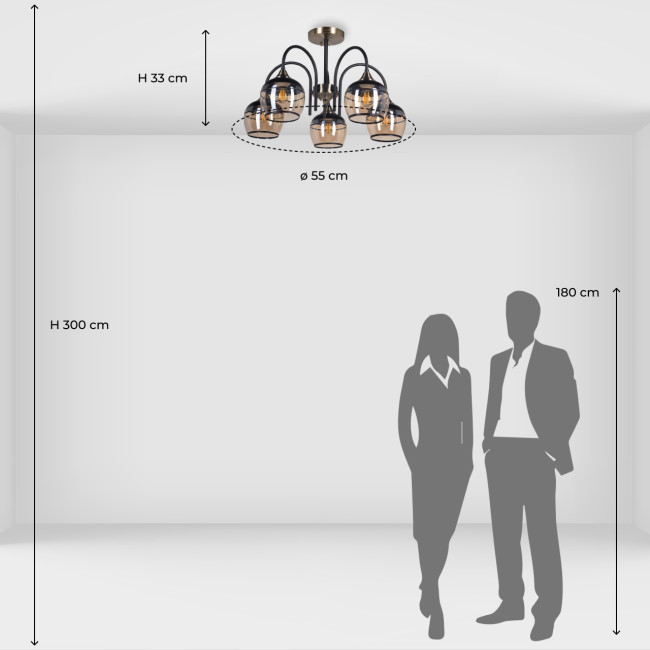 Люстра на штанге De Markt Блеск 315015605 Люстра на штанге De Markt Блеск 315015605