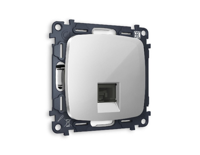 Комплект механизма компьютерной розетки RJ-45(8P8C) CAT6 со шторкой Ambrella Volt Omega MO412010 Комплект механизма компьютерной розетки RJ-45(8P8C) CAT6 со шторкой Ambrella Volt Omega MO412010