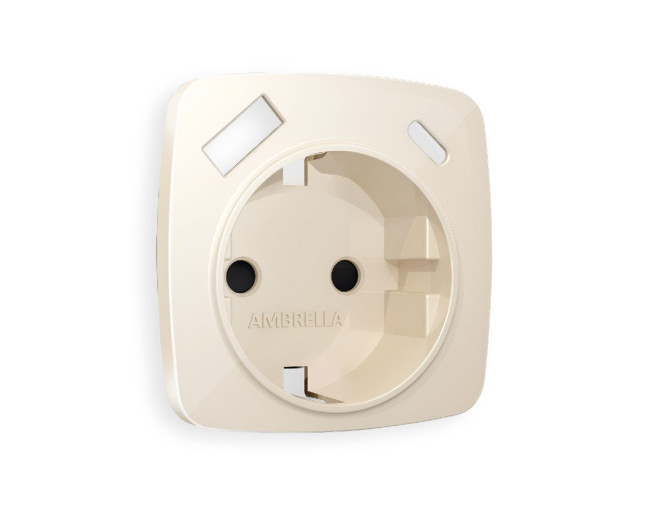Лицевая панель для розетки с/з со шторками 2USB A+C Ambrella Volt Omega OP3100 Лицевая панель для розетки с/з со шторками 2USB A+C Ambrella Volt Omega OP3100