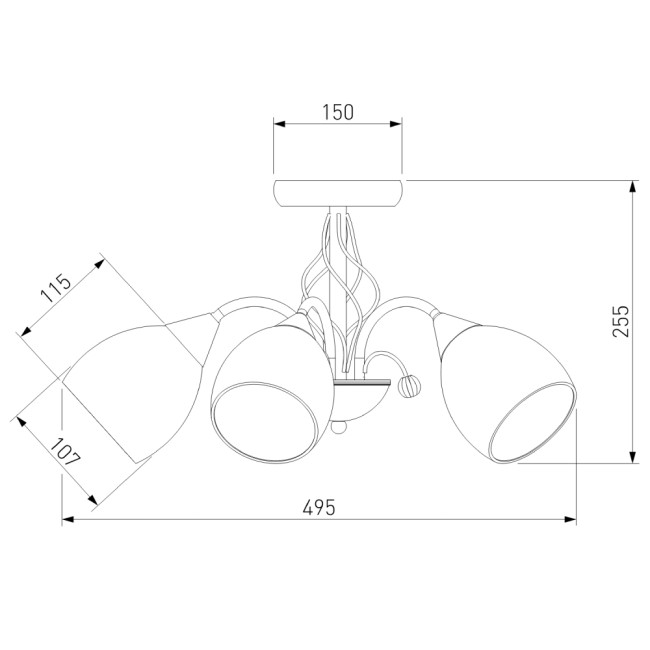 Люстра на штанге Eurosvet 30026/5 золото 00000073715 Люстра на штанге Eurosvet 30026/5 золото 00000073715