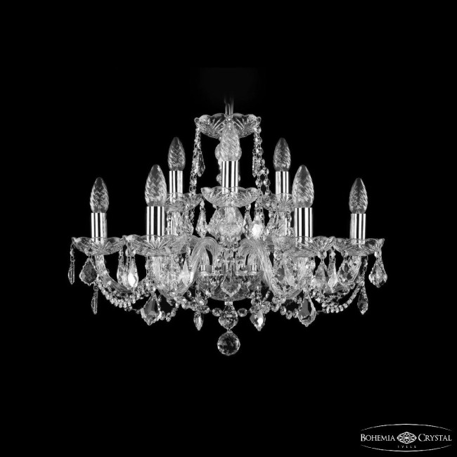 Подвесная люстра Bohemia Ivele Crystal 1402/6+3/195 Ni Leafs Подвесная люстра Bohemia Ivele Crystal 1402/6+3/195 Ni Leafs