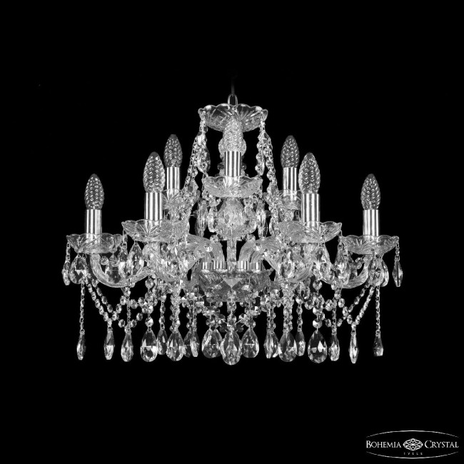 Подвесная люстра Bohemia Ivele Crystal 1413/6+3/200 Ni Подвесная люстра Bohemia Ivele Crystal 1413/6+3/200 Ni