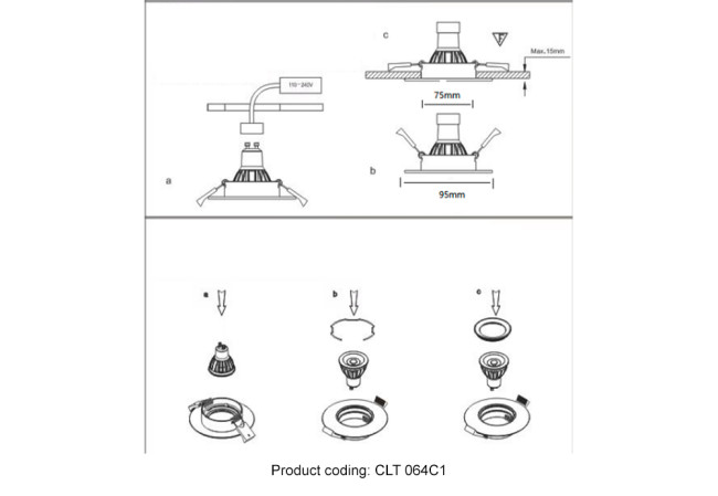 Встраиваемый светильник Crystal Lux CLT 064C1 BL
