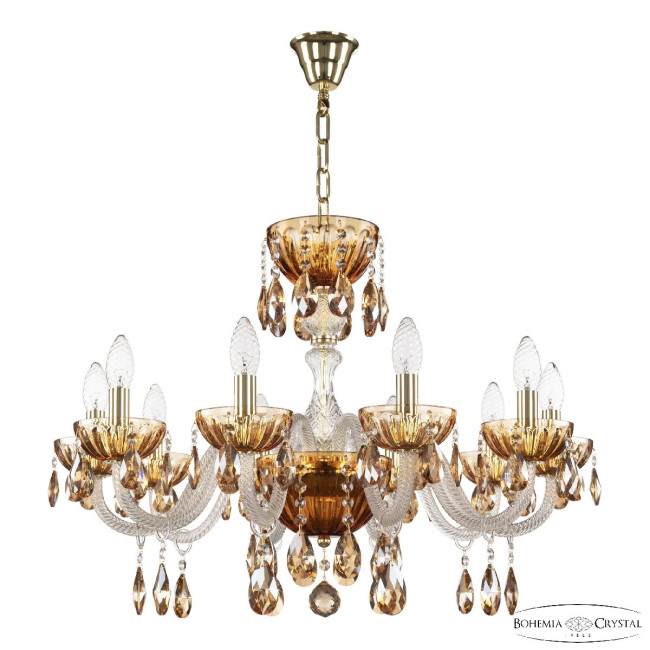 Подвесная люстра Bohemia Ivele Crystal 5417/10/240 G Amber/M-1H K721 Подвесная люстра Bohemia Ivele Crystal 5417/10/240 G Amber/M-1H K721
