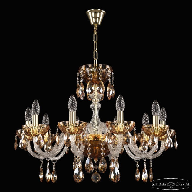 Подвесная люстра Bohemia Ivele Crystal 5417/10/240 G Amber/M-1H K721 Подвесная люстра Bohemia Ivele Crystal 5417/10/240 G Amber/M-1H K721