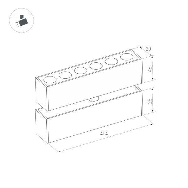 Трековый светильник Arlight Mag-Dots-FOLD-25-S400-12W Day4000 034220 Трековый светильник Arlight Mag-Dots-FOLD-25-S400-12W Day4000 034220