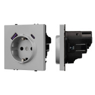 Механизм розетки Arlight с USB зарядкой SCT-NOBE-MUAC-SFPL-IS (230V, 16A) 059445