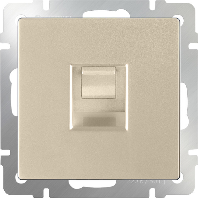 Розетка Werkel Ethernet RJ-45 шампань W1181011 4690389157479 Розетка Werkel Ethernet RJ-45 шампань W1181011 4690389157479
