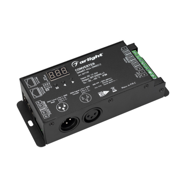 Конвертер Arlight Smart-K24-DMX512 (12-24V, SPI, 2.4G) 027128 Конвертер Arlight Smart-K24-DMX512 (12-24V, SPI, 2.4G) 027128
