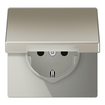 Розетка 2K+З с крышкой Jung ES1520KL Розетка 2K+З с крышкой Jung ES1520KL