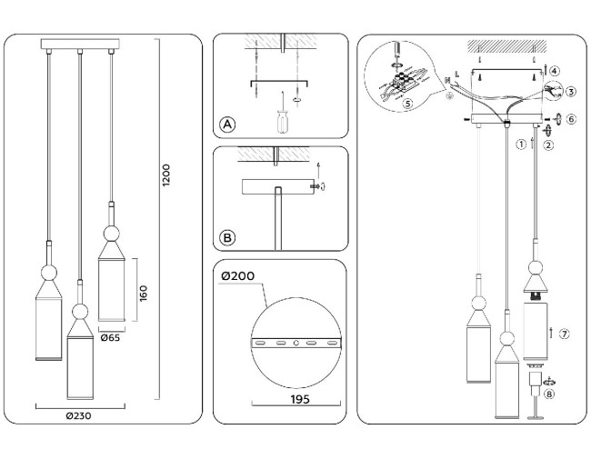 Подвесной светильник Ambrella Light High Light Heigh Light LH55272 Подвесной светильник Ambrella Light High Light Heigh Light LH55272