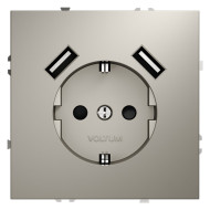 Розетка с USB, А+А Voltum S70 VLS040403 (кашемир)