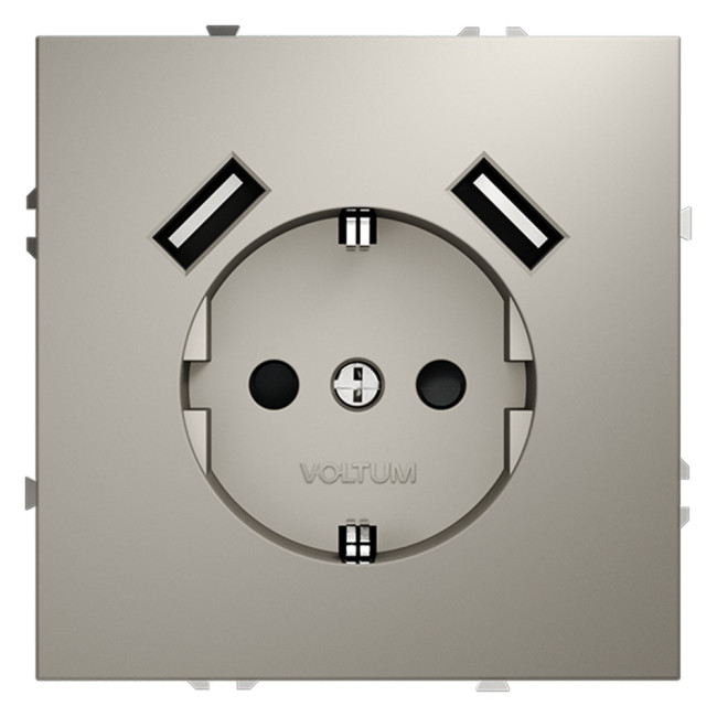 Розетка с USB, А+А Voltum S70 VLS040403 (кашемир)