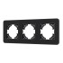 Рамка на 3 поста стеклянная Arlight FRM-OMALI-SFGS-3-BK 049713 Рамка на 3 поста стеклянная Arlight FRM-OMALI-SFGS-3-BK 049713