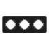 Рамка на 3 поста стеклянная Arlight FRM-OMALI-SFGS-3-BK 049713 Рамка на 3 поста стеклянная Arlight FRM-OMALI-SFGS-3-BK 049713