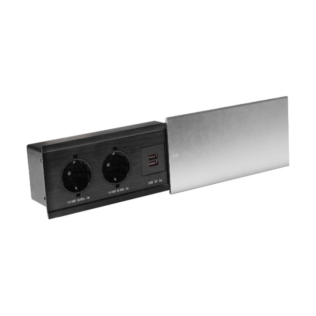 Блок розеток JX (Slide Top) (2 секции + 2 USB с кабелем питания) Mebax 00-00002888 Блок розеток JX (Slide Top) (2 секции + 2 USB с кабелем питания) Mebax 00-00002888