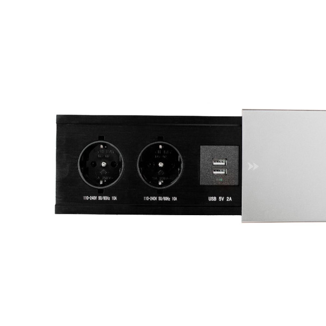 Блок розеток JX (Slide Top) (2 секции + 2 USB с кабелем питания) Mebax 00-00002888 Блок розеток JX (Slide Top) (2 секции + 2 USB с кабелем питания) Mebax 00-00002888