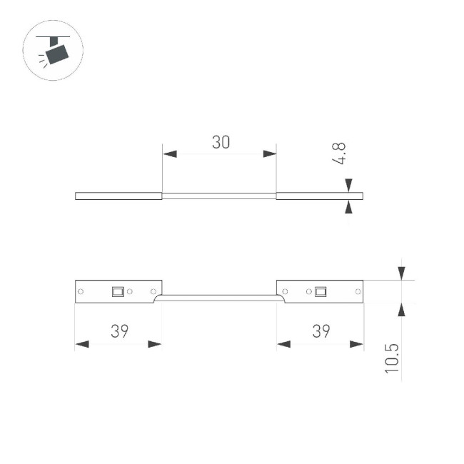 Коннектор гибкий Arlight MAG-MICROCOSM-CON-FLEX-POWER (BK) 043240 Коннектор гибкий Arlight MAG-MICROCOSM-CON-FLEX-POWER (BK) 043240