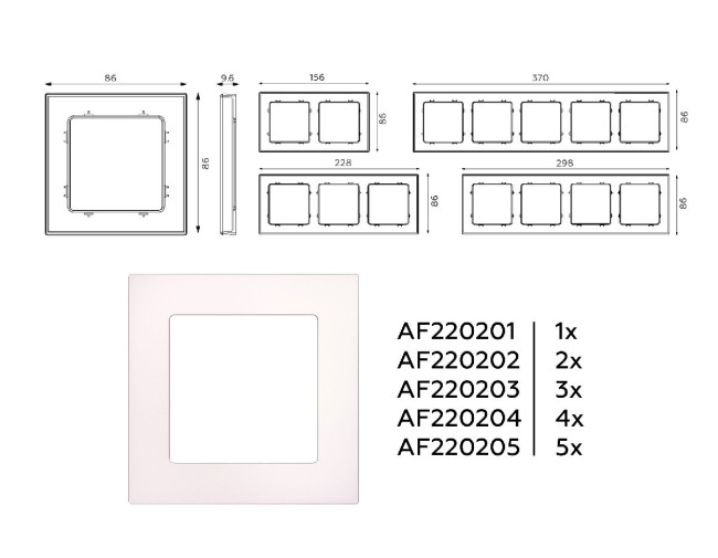 Рамка трехместная Ambrella Volt Techno AF220203 Рамка трехместная Ambrella Volt Techno AF220203