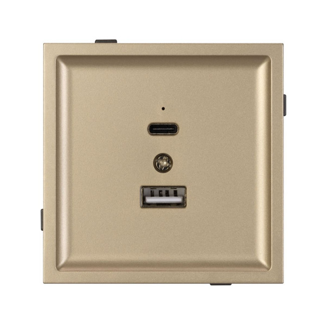 Механизм USB розетки Arlight SCT-TENDO-MUAC-SFPL-GD (5V, 3A, QC3) 054537