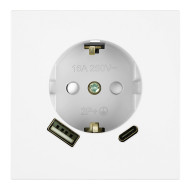 Розетка 1-местная 16А + USB + Type C (механизм) Stekker 250В 20W Мия RST16-3119-01 50438 Розетка 1-местная 16А + USB + Type C (механизм) Stekker 250В 20W Мия RST16-3119-01 50438