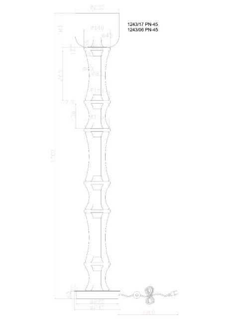 Торшер Divinare Sterzo 1244/17 PN-60