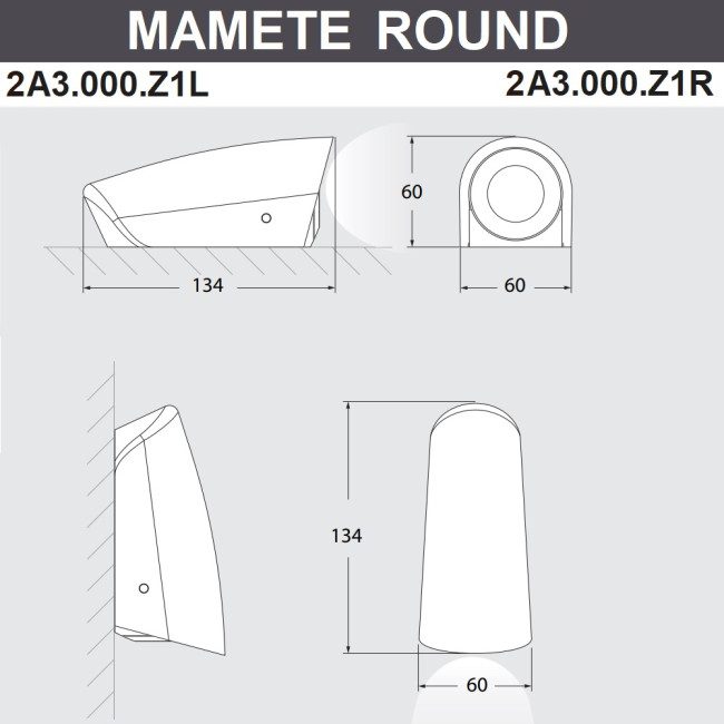 Уличный настенный светильник Fumagalli Mamete 2A3.000.000.AXZ1L