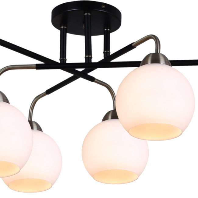 Люстра на штанге Illumico IL0252-6CSQ-79 BK AB Люстра на штанге Illumico IL0252-6CSQ-79 BK AB