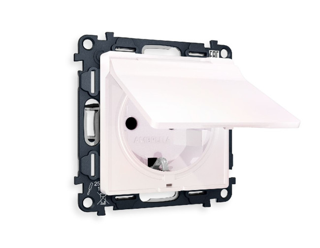 Комплект механизма розетки с/з со шторками и крышкой Ambrella Volt Alfa MA208010 Комплект механизма розетки с/з со шторками и крышкой Ambrella Volt Alfa MA208010