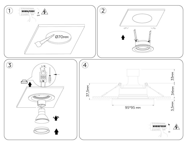 Встраиваемый светильник Ambrella Light Techno Spot IP Protect TN1143 Встраиваемый светильник Ambrella Light Techno Spot IP Protect TN1143