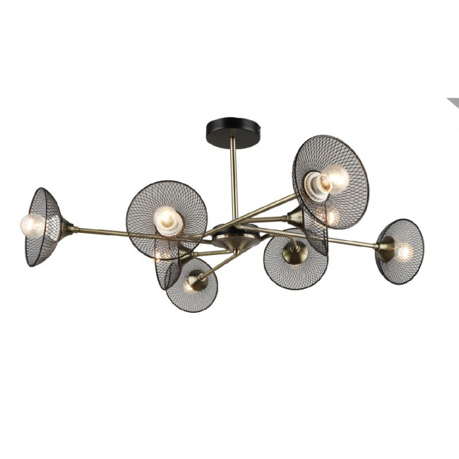 Люстра на штанге IMEX MD.5700-8-S-AB+BK Люстра на штанге IMEX MD.5700-8-S-AB+BK